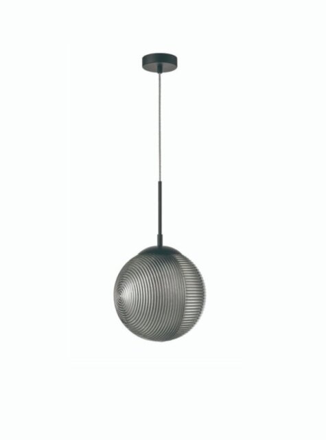 Franklite Zen 1 Light Globe Ceiling Pendant Light In Satin Nickel Finish PCH238