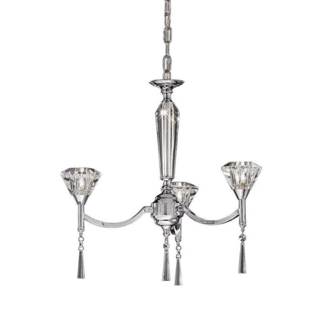 F2237/3 Chrome 3 Light Chandelier