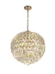 Diyas IL32805 Coniston 9 Light Ceiling Pendant In French Gold