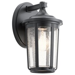 Quintiesse QN-FAIRFIELD-M-BK Fairfield Outdoor Medium Wall Lantern In Black Finish IP44