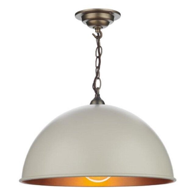 David Hunt Lighting EAL0199 Ealing 1 Light Small Ceiling Pendant In Cream - Dia: 420mm