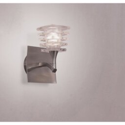 M0028/S Keops 1 Light Satin Nickel Switched Wall Lamp