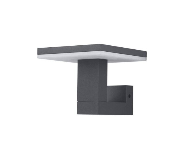 Mantra M6497 Tignes Outdoor 10 Watt LED Wall Light In Anthracite And Frosted Glass