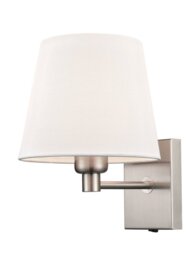 Franklite Rosie Wall Light In Satin Nickel Finish With Shade WB501/1174