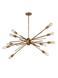 Franklite FL2399-10 10 Light Ceiling Light In Antique Gold