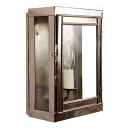 Oxbridge N475 Solid Brass Nickel Plated 1 Light Box Lantern