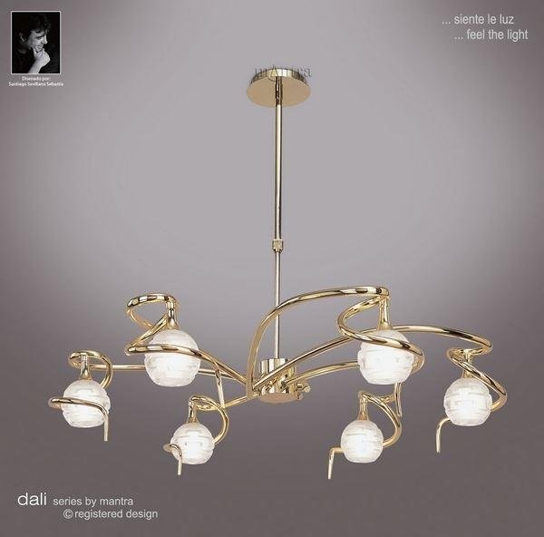 M0079PB Dali 6 Light Polished Brass Chandelier