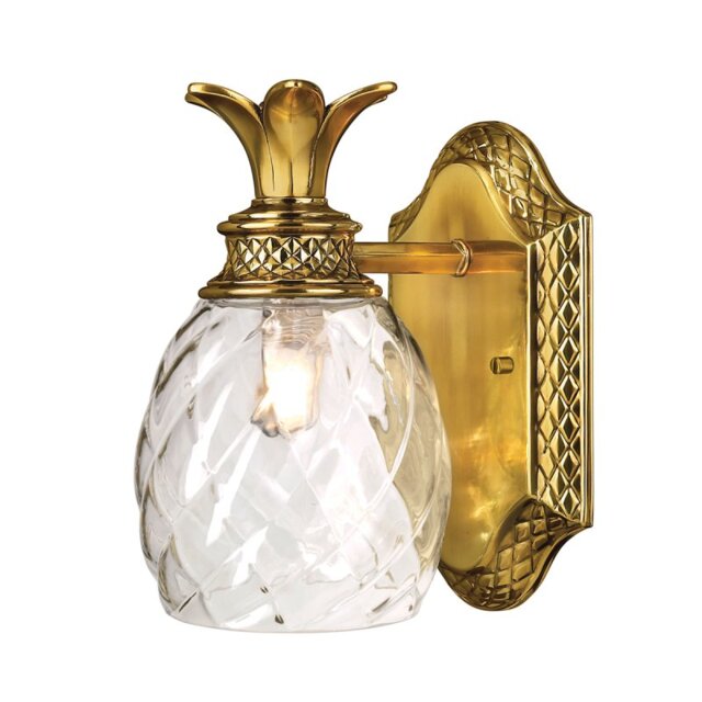 Elstead HK-PLANTATION1-BATH-BB Plantation Bathroom Wall Light In Burnished Brass Finish IP44