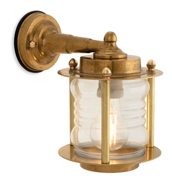 Firstlight 3851BR Nautic Outdoor Solid Brass Wall Light with Clear Glass IP23