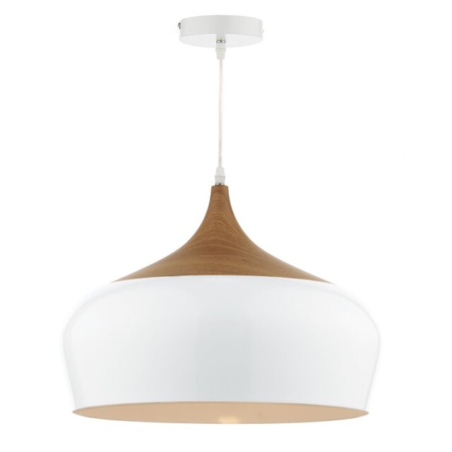 Dar GAU8602 Gaucho Large Ceiling Pendant Metal and Wood