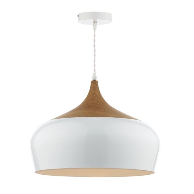 Dar GAU8602 Gaucho Large Ceiling Pendant Metal and Wood