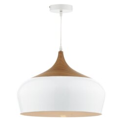 Dar GAU8602 Gaucho Large Ceiling Pendant Metal and Wood