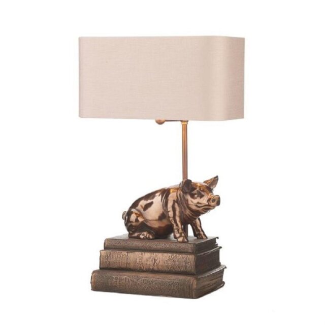 David Hunt Lighting HOR4264+ZOF1109-BZ Horace Table Lamp In Copper With Marshmallow Shade