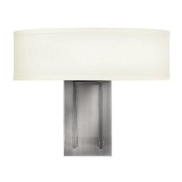 HK/HAMPTON2 Hampton 2 Light Antique Nickel wall Light with Shades