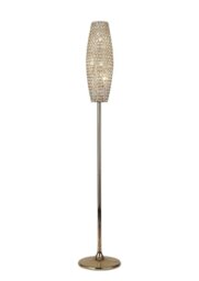 Diyas IL30768 Kos 4 Light Floor Light In French Gold And Clear Crystals