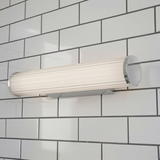 Firstlight 6865CH Coral Bathroom LED Wall Light In Chrome with Opal White Diffuser- 300mm