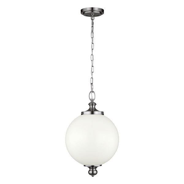 FE/PARKMAN/PL PN Parkman 1 Light Polished Nickel Large Pendant