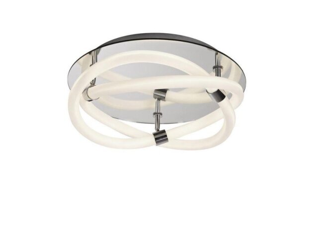 Mantra M6609 Infinity II LED Flush Ceiling Light In Polished Chrome And Opal White