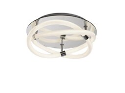 Mantra M6609 Infinity II LED Flush Ceiling Light In Polished Chrome And Opal White
