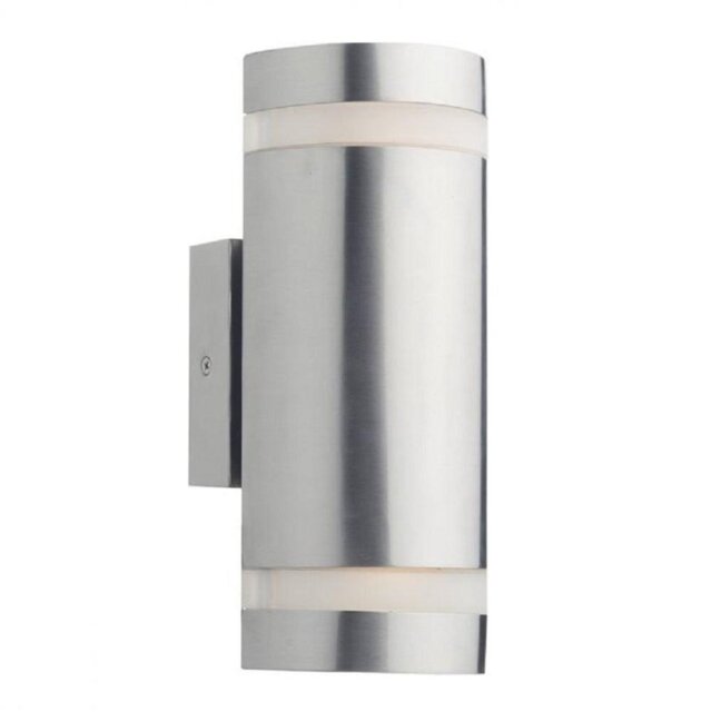 Dar WES2144 Wessex 2 Light Outdoor LED Wall Light In Stainless Steel