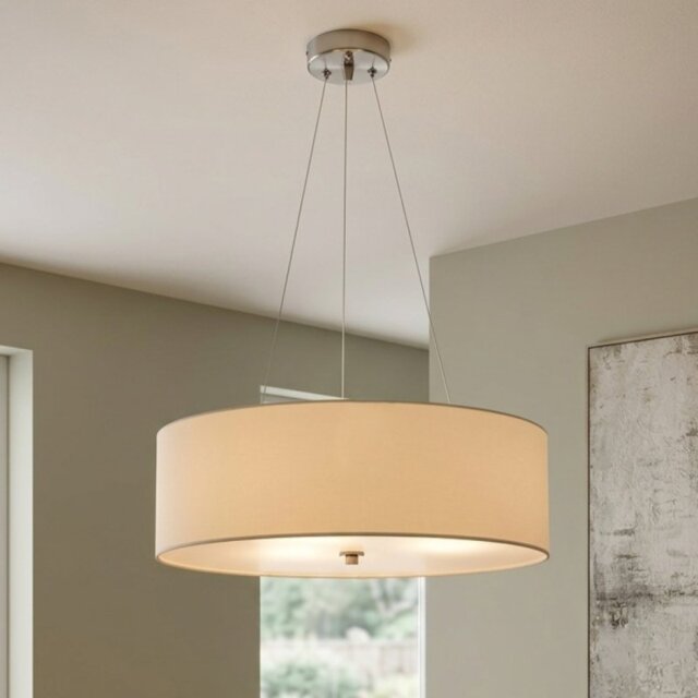 Firstlight 2314CR Phoenix 3 Light Modern Cream Ceiling Pendant Light