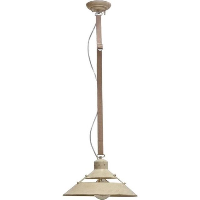 Mantra M5431 Industrial 1 Light Medium Pendant In Sand Metal - Dia: 350mm