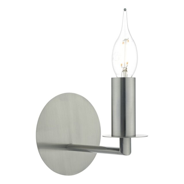 Dar TYL0738 Tyler 1 Light Wall Light In Satin Chrome