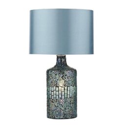 GUR4223 Guru Table Lamp With Blue Mosaic Finish And Blue Shade