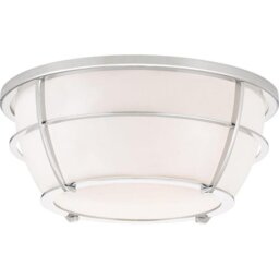 QZ/CHANCE/FPC Chance 2 Light Bathroom Flush Ceiling Light In Polished Chrome