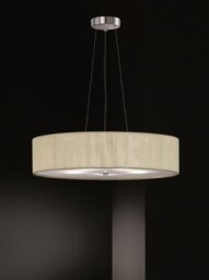 Franklite FL2342/5 Wish 5 Light Ceiling Pendant With Cream Thread Shade And Glass Diffuser