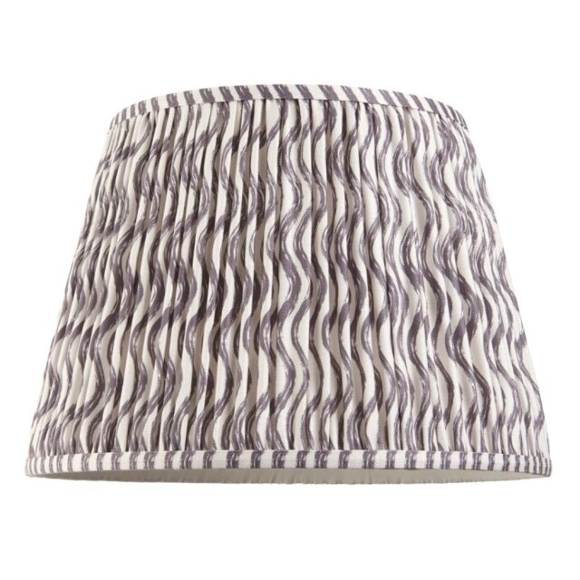 Endon 112929 Ripple Tapered Lamp Shade 40 cm In Pearl Grey Finish