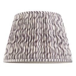 Endon 112929 Ripple Tapered Lamp Shade 40 cm In Pearl Grey Finish