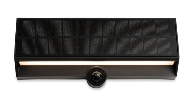 Firstlight 6810BK Augusta LED Solar Wall Light with PIR In Black Finish