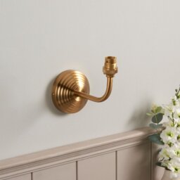 Endon 115064 Obelisk Arc Wall Light In Aged Brass Finish