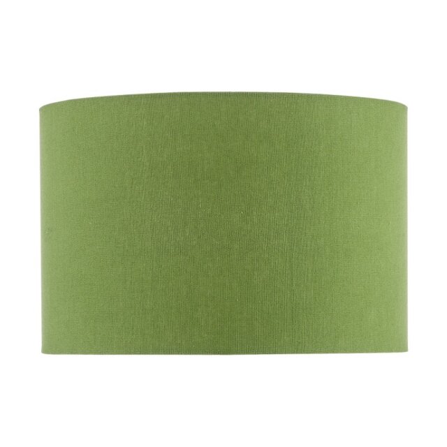 Dar Lighting Etzel Green Linen Drum Shade 30 cm