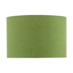 Dar Lighting Etzel Green Linen Drum Shade 30 cm