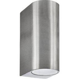 Searchlight 8008-2SS-LED Outdoor 2 Light Wall Light With Fixed Glass Lens In Stainless Steel