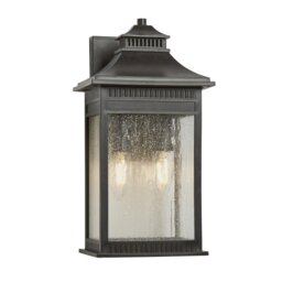 Elstead QZ-LIVINGSTON2-M Livingston 2 Light Medium Wall Lantern Light In Imperial Bronze