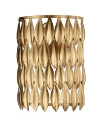 Dar VOL0735 Volcano 1 Light Gold Leaf Design Wall Light