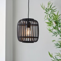 Endon 101700 Mathias Ceiling Pendant Light In Dark Bamboo Finish