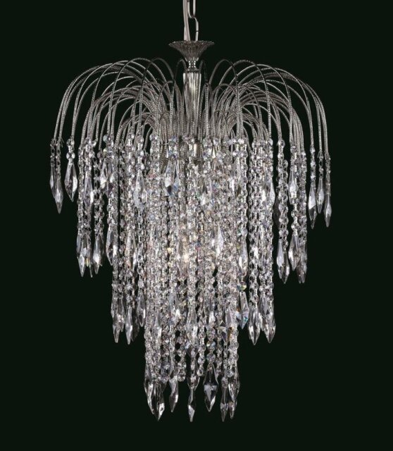 Impex ST01900/47 Starlight 47cm Crystal Waterfall Chandelier - product_finish:Nickel Finish Frame