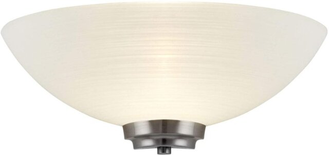 Hilton 1 Light Glass Wall Washer with Satin Chrome Trim