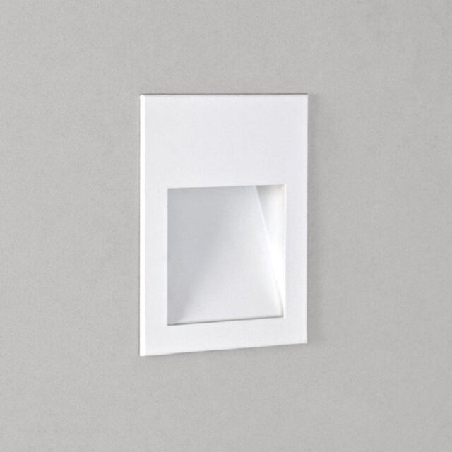 Astro 1212019 Borgo One Light LED Recessed Wall Light In White, 3000K - H: 70mm