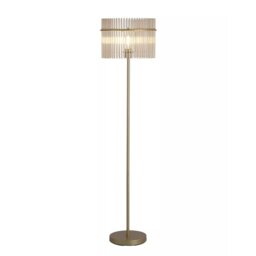 Searchlight Swizzle Floor Lamp In Gold Finish With Champagne Rods 55626CP