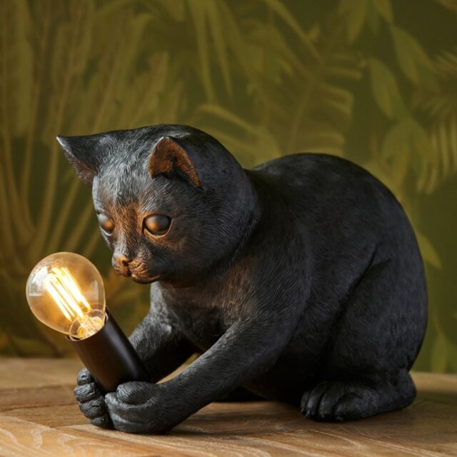 Endon 107390 Kitten Table Lamp In Matt Black Finish