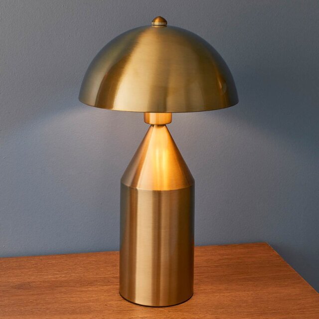 Endon 90522 Nova Table Lamp In Antique Brass Finish