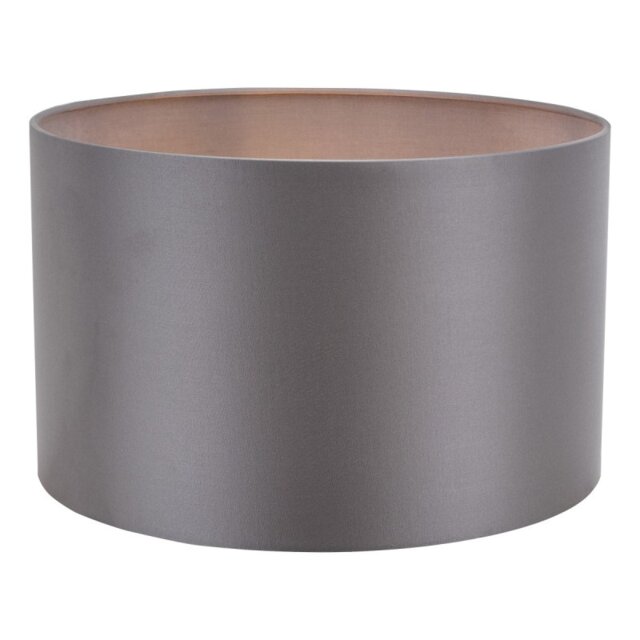 Dar Lighting Lyris Grey Cotton Drum Shade 40cm
