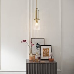 Quintiesse QN-KIMROSE-MP-BNB Kimrose 1 Light Mini Ceiling Pendant Light In Brushed Natural Brass