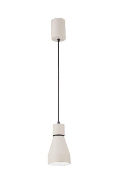 Mantra M5621 Kos E27 1 Light Small Ceiling Pendant In Matt White And Black - Dia: 110mm