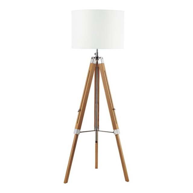 Dar EAS4943 + PYR182 Easel Wooden Tripod Floor Lamp with Shade